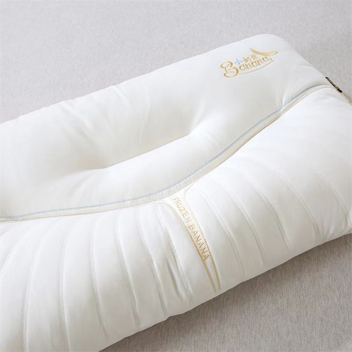 91家纺网 家纺一手货源 找家纺 （总）2025新款小奶蕉乳胶护颈枕  枕头枕芯48*74cm