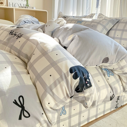 91家纺网 家纺一手货源 找家纺 （总）朵安 2025新款全棉斜纹喷气12868三件套四件套