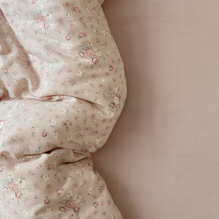 91家纺网 家纺一手货源 找家纺 2025新款全棉A类双层纱四件套系列-床拍 玫瑰庄园