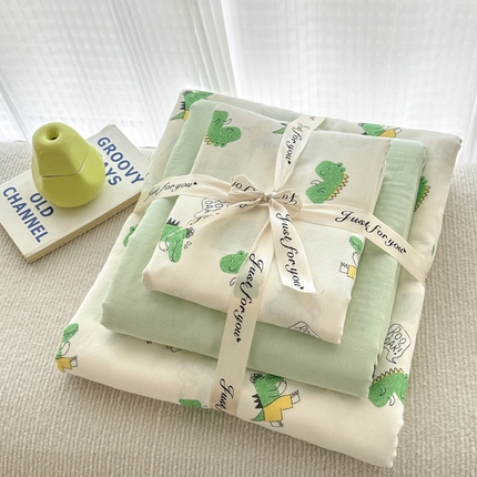 91家纺网 家纺一手货源 找家纺 （总）2025新款全棉A类双层纱四件套系列-叠拍