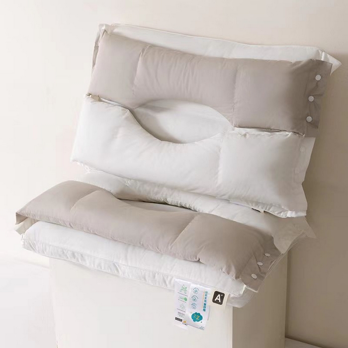 91家纺网 家纺一手货源 找家纺 （总）2025新款全棉可拆卸三拼功能枕  枕头枕芯40*60cm