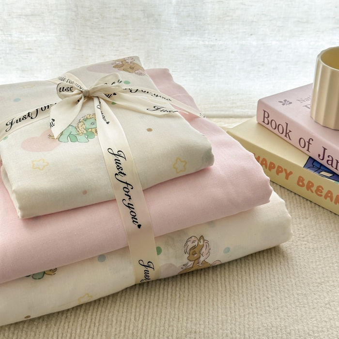 91家纺网 家纺一手货源 找家纺 2025新款全棉A类双层纱四件套系列-叠拍 小马宝莉