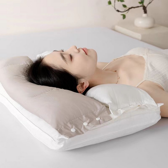 91家纺网 家纺一手货源 找家纺 （总）2025新款全棉可拆卸三拼功能枕  枕头枕芯40*60cm