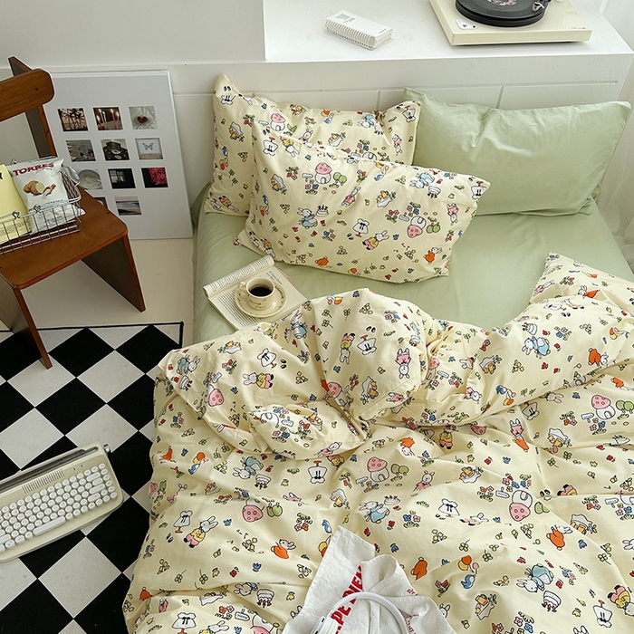 91家纺网 家纺一手货源 找家纺 尺素2025年韩国ins风系列五 兔兔乐园