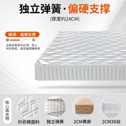91家纺网 家纺一手货源 找家纺 （总）2025新款针织面料乳胶独立弹簧床垫