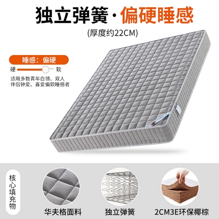 91家纺网 家纺一手货源 找家纺 （总）2025新款华夫格面料独立弹簧床垫