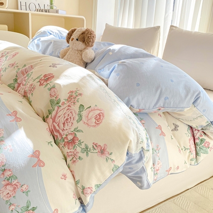 91家纺网 家纺一手货源 找家纺 （总）朵安 2025新款全棉斜纹喷气12868系列单品被套