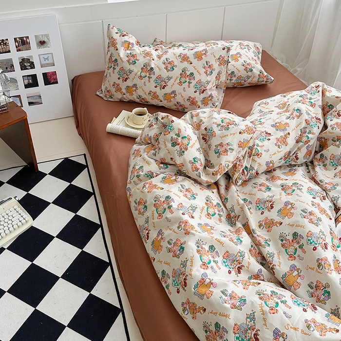 91家纺网 家纺一手货源 找家纺 尺素2025年韩国ins风系列五 小咖熊