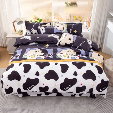 91家纺网 家纺一手货源 找家纺 乐居坊 2025新款芦荟棉单被套晚安小新