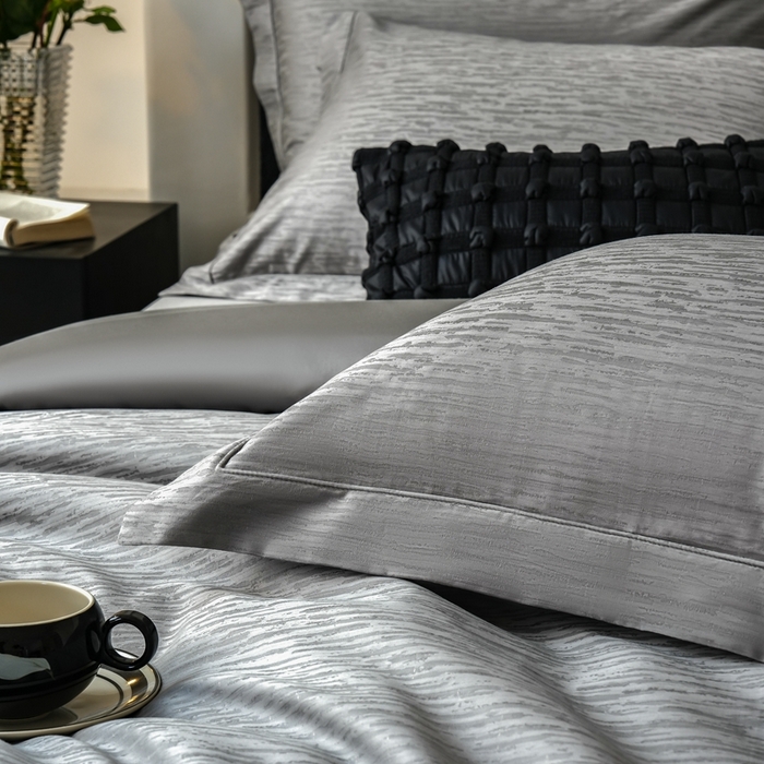 91家纺网 家纺一手货源 找家纺 （总）云胡 2025新款高精密色织小提花四件套-晨梦