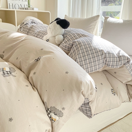 91家纺网 家纺一手货源 找家纺 （总）朵安 2025新款全棉斜纹喷气12868系列单品被套