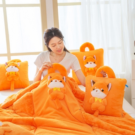 91家纺网 家纺一手货源 找家纺 （总）2025新款手提唧唧叫卡通抱枕被