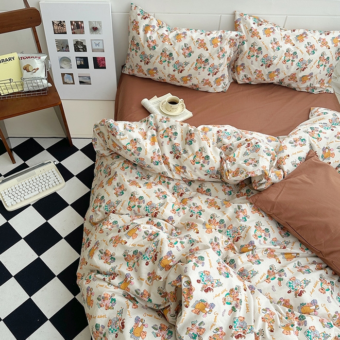 91家纺网 家纺一手货源 找家纺 尺素2025年韩国ins风系列五 小咖熊