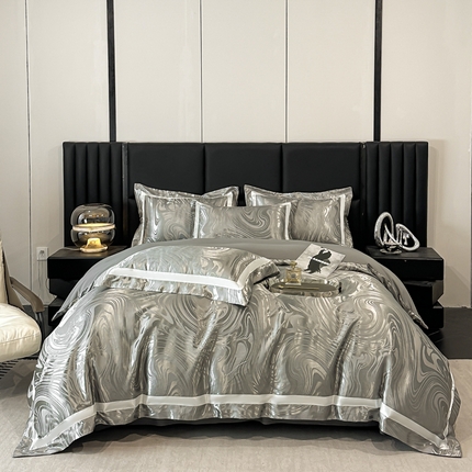 博纳家纺 2025新款亲肤棉绣花四件套—伊琳娜 高级灰