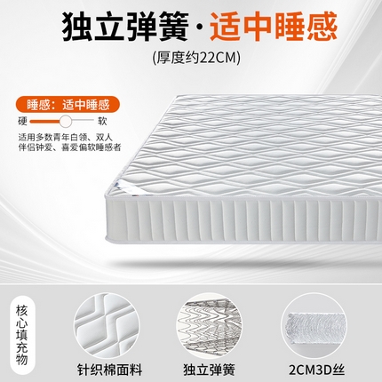 91家纺网 家纺一手货源 找家纺 （总）2025新款针织面料乳胶独立弹簧床垫