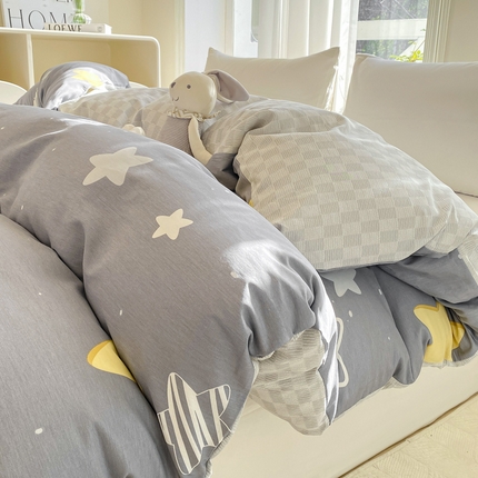 91家纺网 家纺一手货源 找家纺 （总）朵安 2025新款全棉斜纹喷气12868系列单品被套