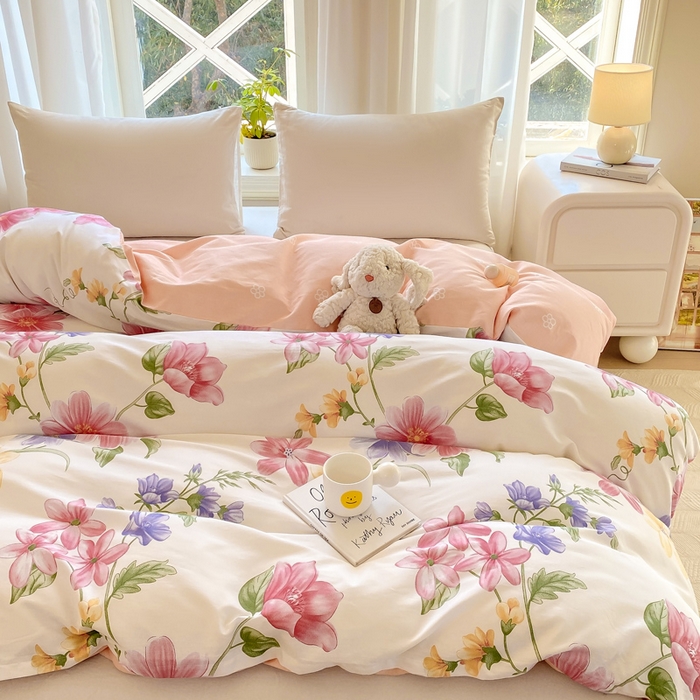 91家纺网 家纺一手货源 找家纺 2025新款全棉斜纹喷气12868系列单品被套 花雅图