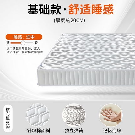 91家纺网 家纺一手货源 找家纺 （总）2025新款针织面料乳胶独立弹簧床垫