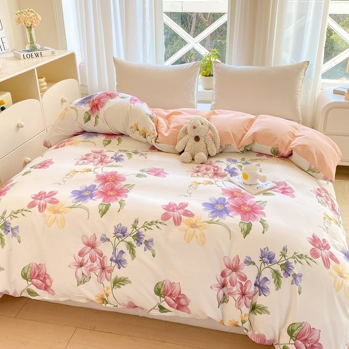 91家纺网 家纺一手货源 找家纺 2025新款全棉斜纹喷气12868系列单品被套 花雅图