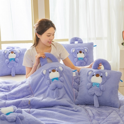 91家纺网 家纺一手货源 找家纺 （总）2025新款手提唧唧叫卡通抱枕被