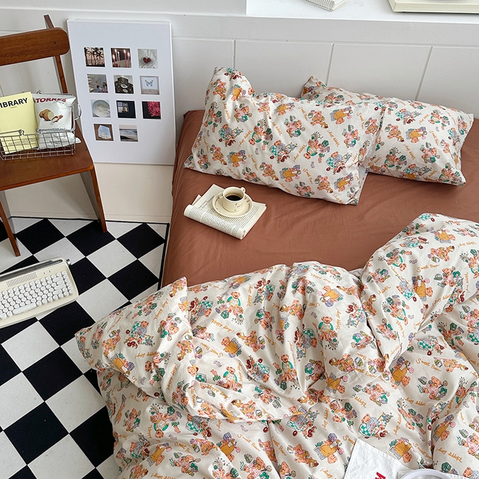 91家纺网 家纺一手货源 找家纺 尺素2025年韩国ins风系列五 小咖熊