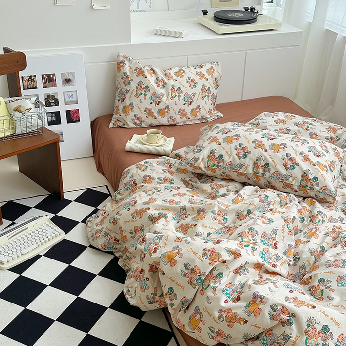 91家纺网 家纺一手货源 找家纺 尺素2025年韩国ins风系列五 小咖熊