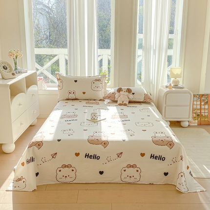 91家纺网 家纺一手货源 找家纺 （总）朵安 2025新款全棉斜纹喷气12868系列单品床单