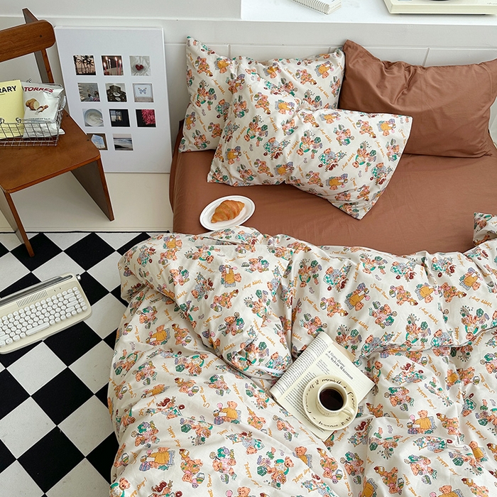 91家纺网 家纺一手货源 找家纺 尺素2025年韩国ins风系列五 小咖熊