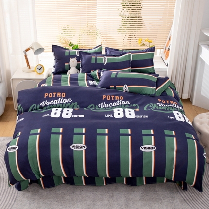 91家纺网 家纺一手货源 找家纺 乐居坊 2025新款芦荟棉单被套热血高校