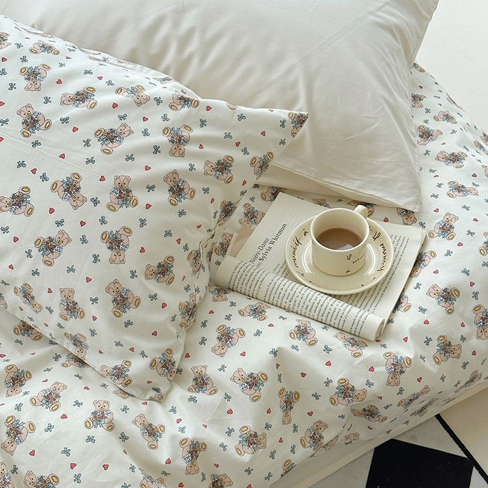 91家纺网 家纺一手货源 找家纺 尺素2025年韩国ins风系列五 爱心小熊