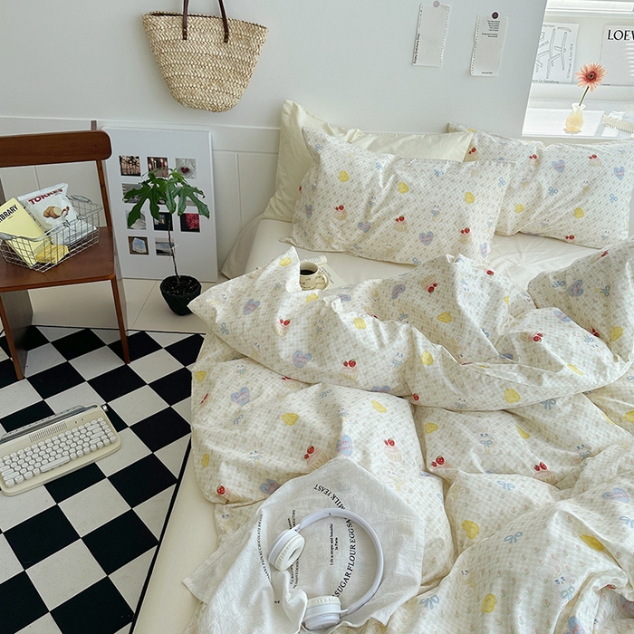 91家纺网 家纺一手货源 找家纺 尺素2025年韩国ins风系列五 甜心奶白