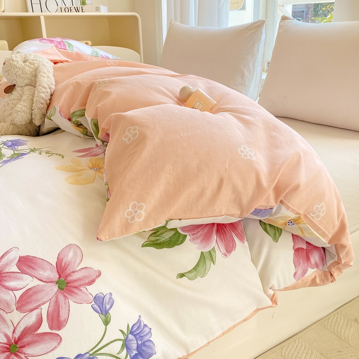 91家纺网 家纺一手货源 找家纺 2025新款全棉斜纹喷气12868系列单品被套 花雅图