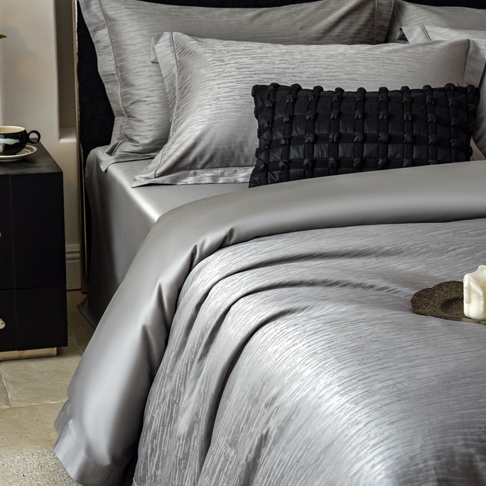 91家纺网 家纺一手货源 找家纺 （总）云胡 2025新款高精密色织小提花四件套-晨梦