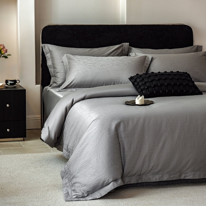 91家纺网 家纺一手货源 找家纺 （总）云胡 2025新款高精密色织小提花四件套-晨梦