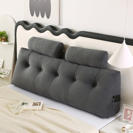 永光家居 2025新款灯芯绒三角靠垫床头靠垫带头枕跨境货源靠枕