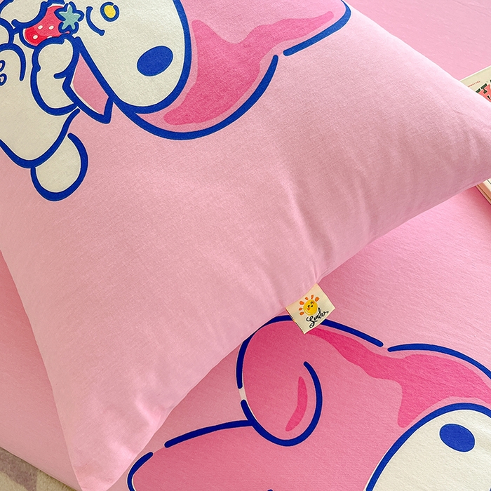 91家纺网 家纺一手货源 找家纺 玉元坊 2025秋冬三丽鸥卡通加厚纯棉磨毛全棉大版四件套 美乐蒂宝贝