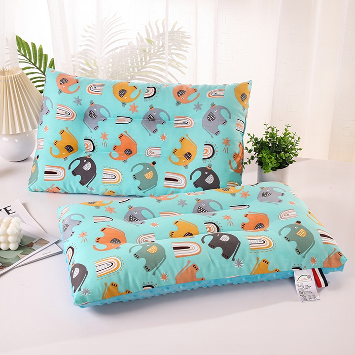 91家纺网 家纺一手货源 找家纺 （总） 2025卡通全棉豆豆绒枕头枕芯纯棉豆豆绒AB版成人儿童家用护颈枕