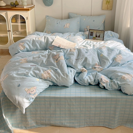 91家纺网 家纺一手货源 找家纺 （总）瑞莱 2025春季全棉印花萌趣系列四件套