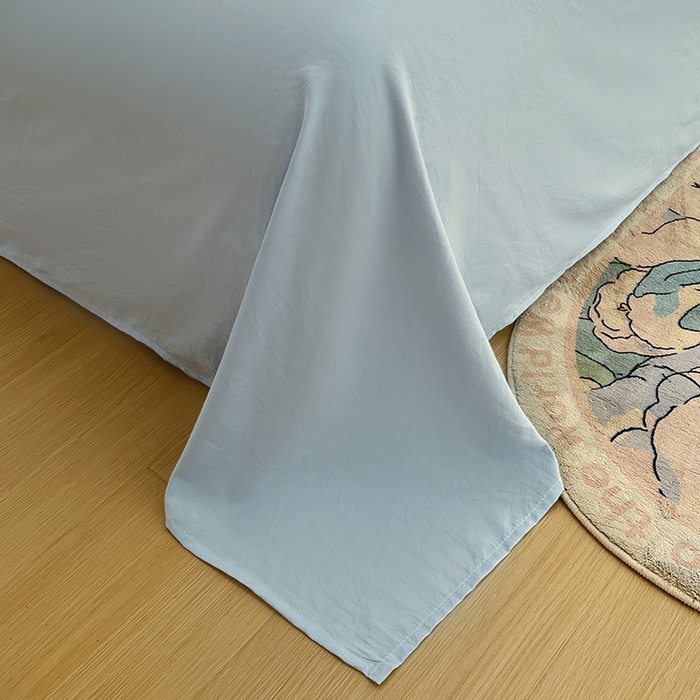 91家纺网 家纺一手货源 找家纺 茉礼 2025新款高克重ins风超柔软软糯糯小清新卡通印花水洗棉四件套 海盐波点