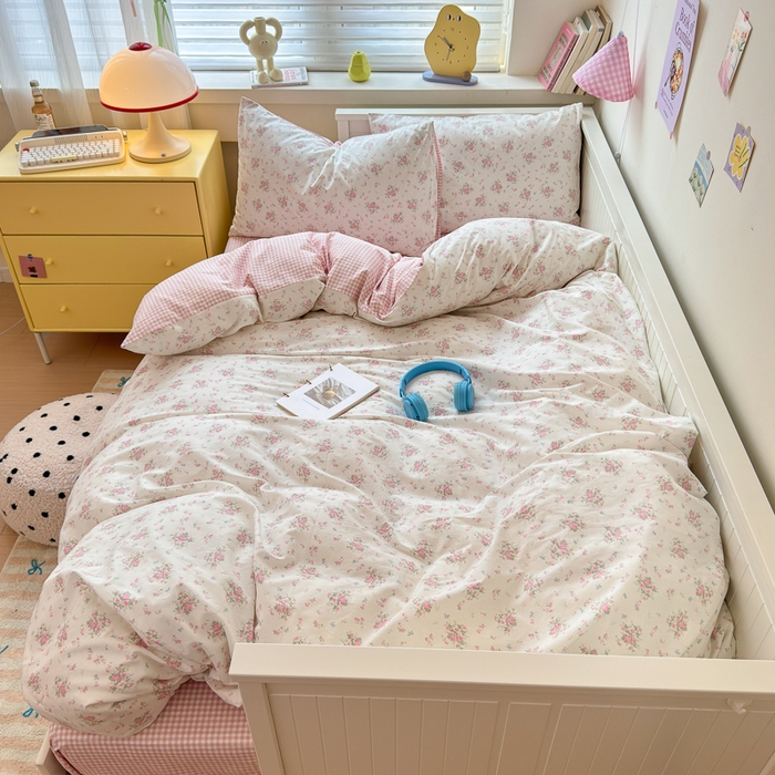 91家纺网 家纺一手货源 找家纺 优彩 2025新款13372碎花系列全棉四件套 晚风