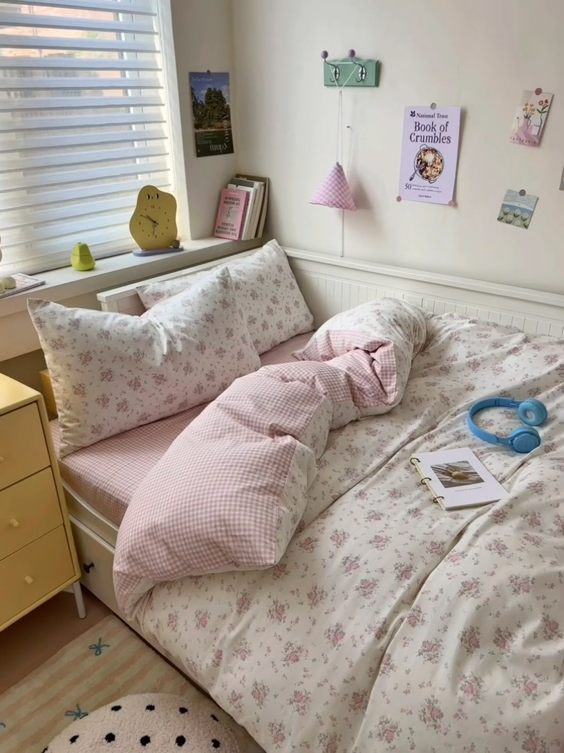 91家纺网 家纺一手货源 找家纺 优彩 2025新款13372碎花系列全棉四件套 晚风