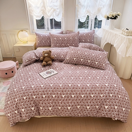 91家纺网 家纺一手货源 找家纺 （总）佰亿莱 2025新款卡通双层纱水洗棉四件套