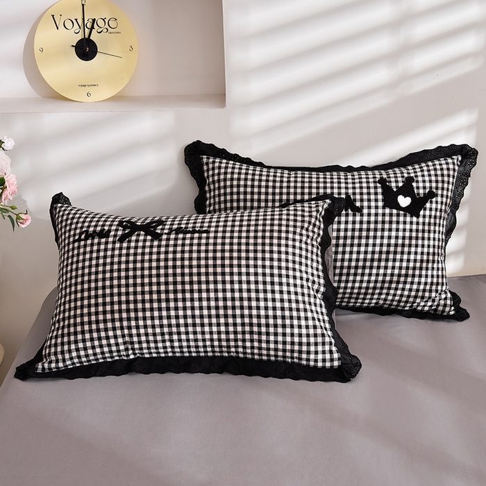 91家纺网 家纺一手货源 找家纺 （总）炫拼家纺 2025新款法式A类全棉40支水洗棉毛巾绣镂空花边四件套