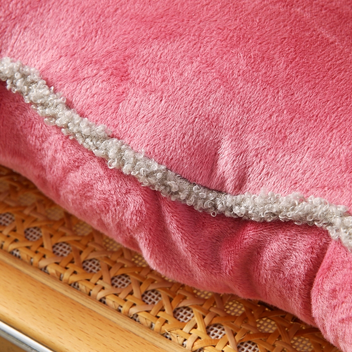 91家纺网 家纺一手货源 找家纺 永光家居 2025新款卡通加厚坐垫椅垫【YG2567】 花朵豆沙