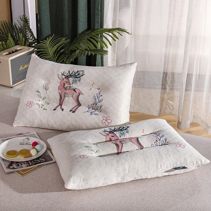 91家纺网 家纺一手货源 找家纺 （总）天之悦家纺 2025卡通印花碎乳胶颗粒枕头枕芯成人儿童家用学生宿舍护颈枕