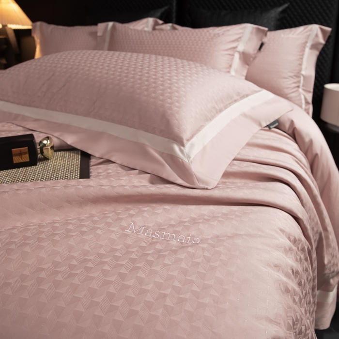 91家纺网 家纺一手货源 找家纺 舒慕家纺 2025新款100支天丝棉银丝星晴系列四件套 105镜莱