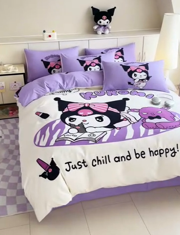 91家纺网 家纺一手货源 找家纺 （总）玉元坊 2025秋冬三丽鸥卡通加厚纯棉磨毛全棉大版四件套