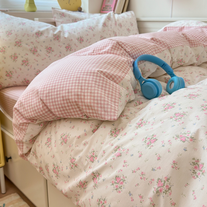 91家纺网 家纺一手货源 找家纺 优彩 2025新款13372碎花系列全棉四件套 晚风