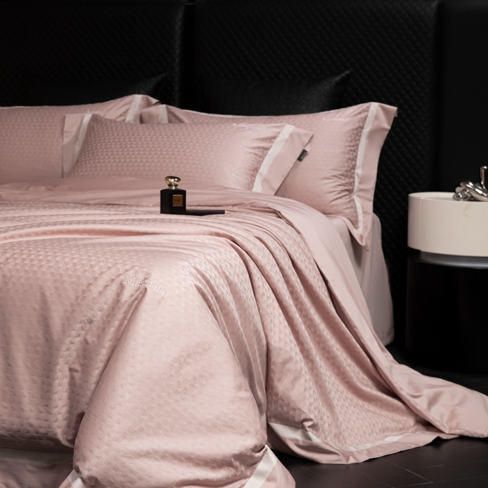 91家纺网 家纺一手货源 找家纺 舒慕家纺 2025新款100支天丝棉银丝星晴系列四件套 105镜莱