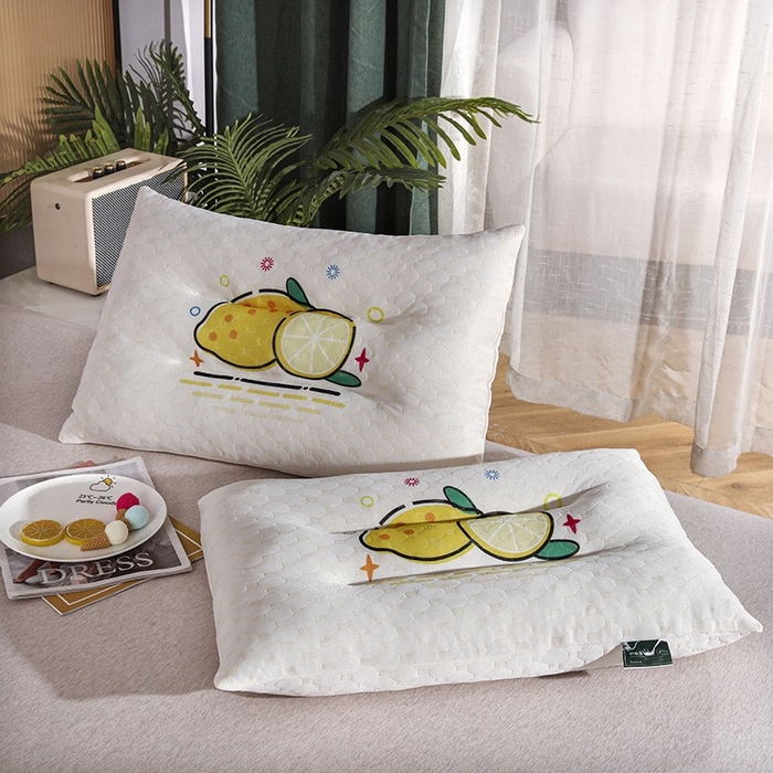 91家纺网 家纺一手货源 找家纺 （总）天之悦家纺 2025卡通印花碎乳胶颗粒枕头枕芯成人儿童家用学生宿舍护颈枕